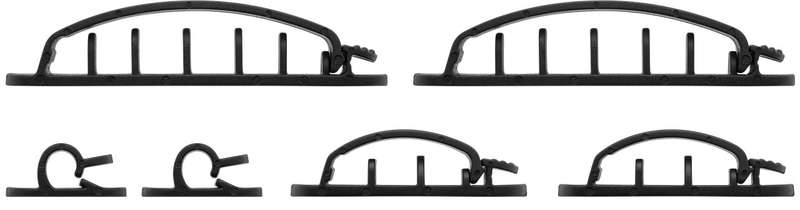 Goobay Cable Management Clip Set 6-Piece Set - Black