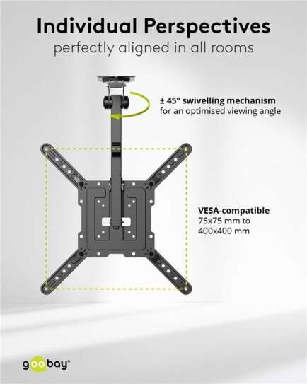 Goobay Ceiling TV Mount Basic TV Mount for TVs from 23" to 55"