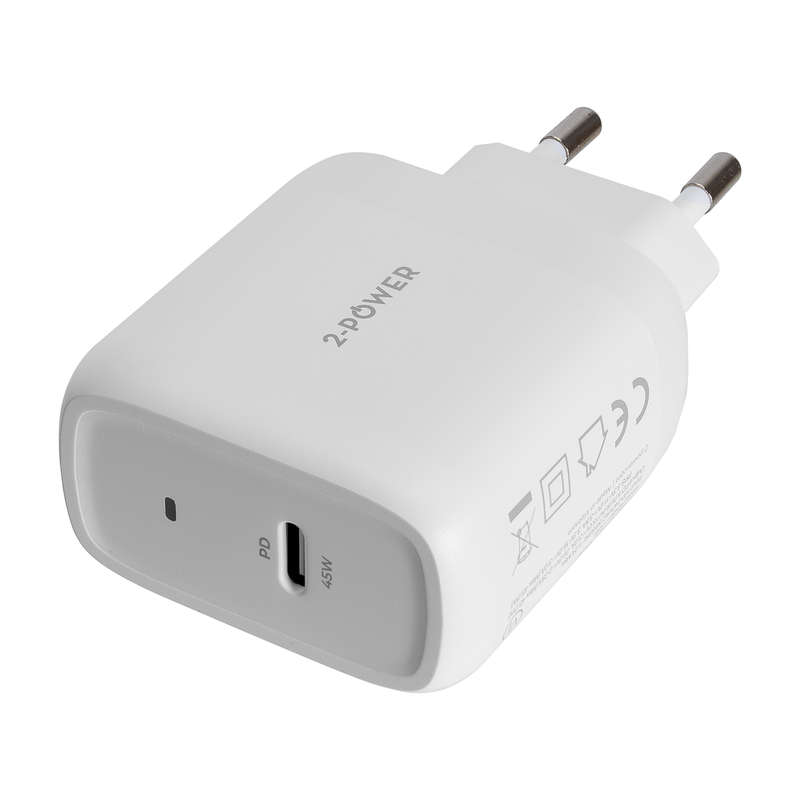 2-Power High Quality 45W USB Type-C Wall Charger | 2PWC45W01G-EU