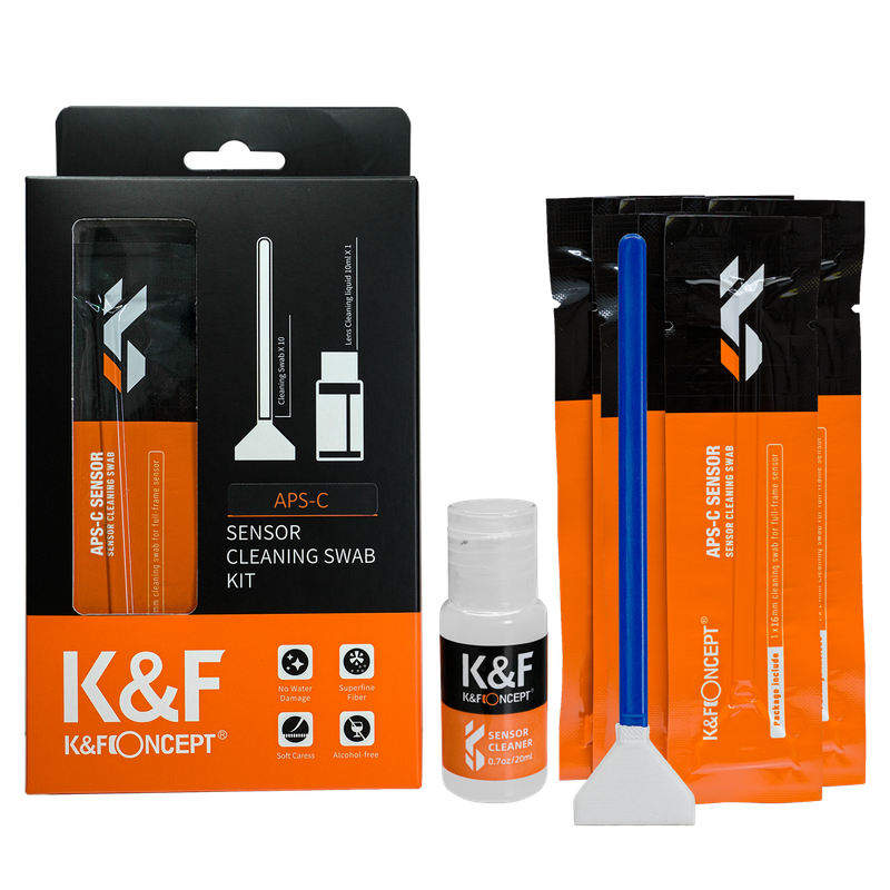 K&F 10-Pack APS-C Sensor Cleaning Swabs with Cleaning Fluid | SKU.1616