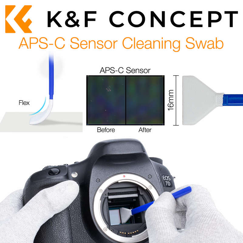 K&F 10-Pack APS-C Sensor Cleaning Swabs with Cleaning Fluid | SKU.1616