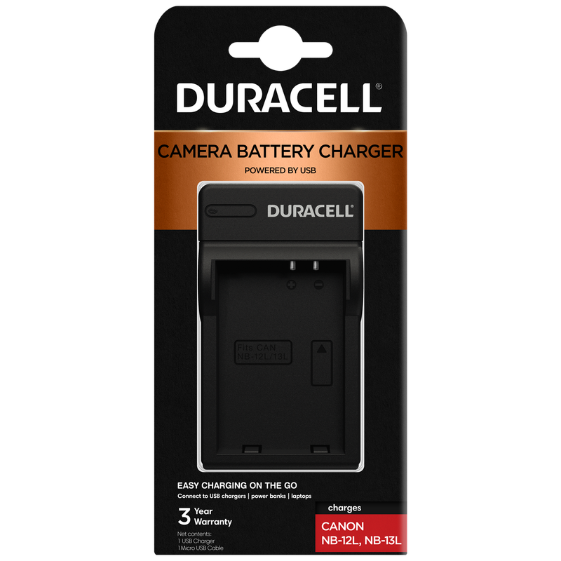 Charger for Canon NB-12L and NB-13L Battery by Duracell | DRC5913