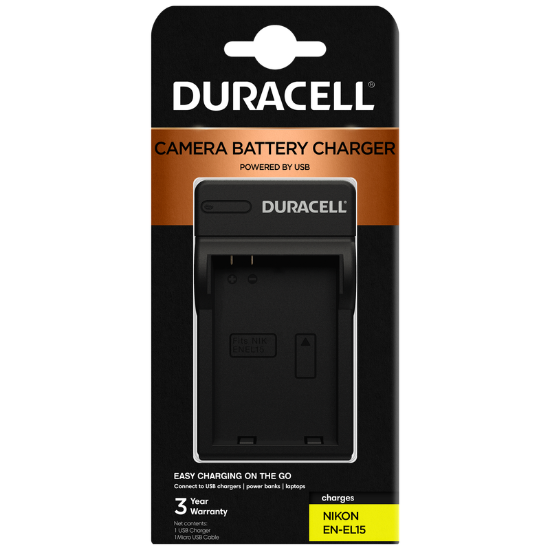 Charger for Nikon EN-EL15 Battery by Duracell