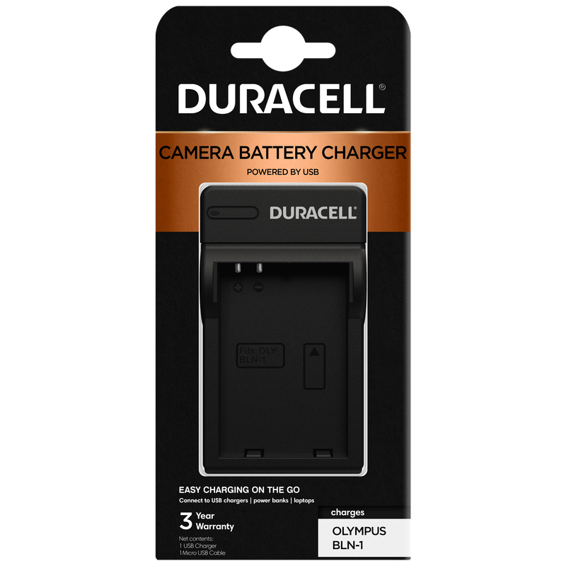 Charger for Olympus BLN-1 Battery by Duracell | DRO5942