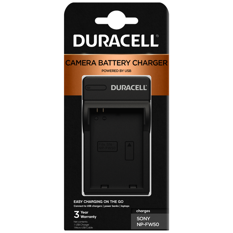 Charger for Sony NP-FW50 Battery by Duracell | DRS5962