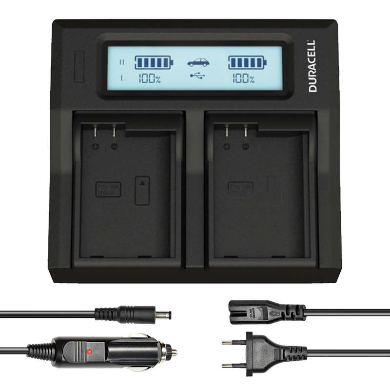 Dual Charger for Nikon EN-EL15 Batteries by Duracell | DRN6113-EU