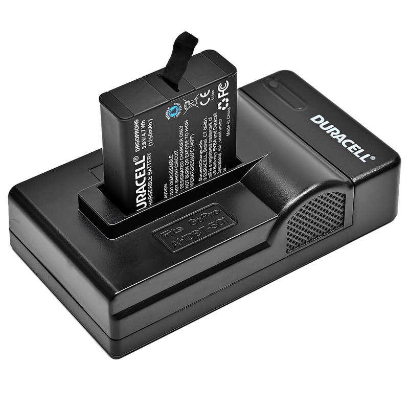 Charger for GoPro Hero 5, 6, 7 and 8 Battery by Duracell | DRG5946