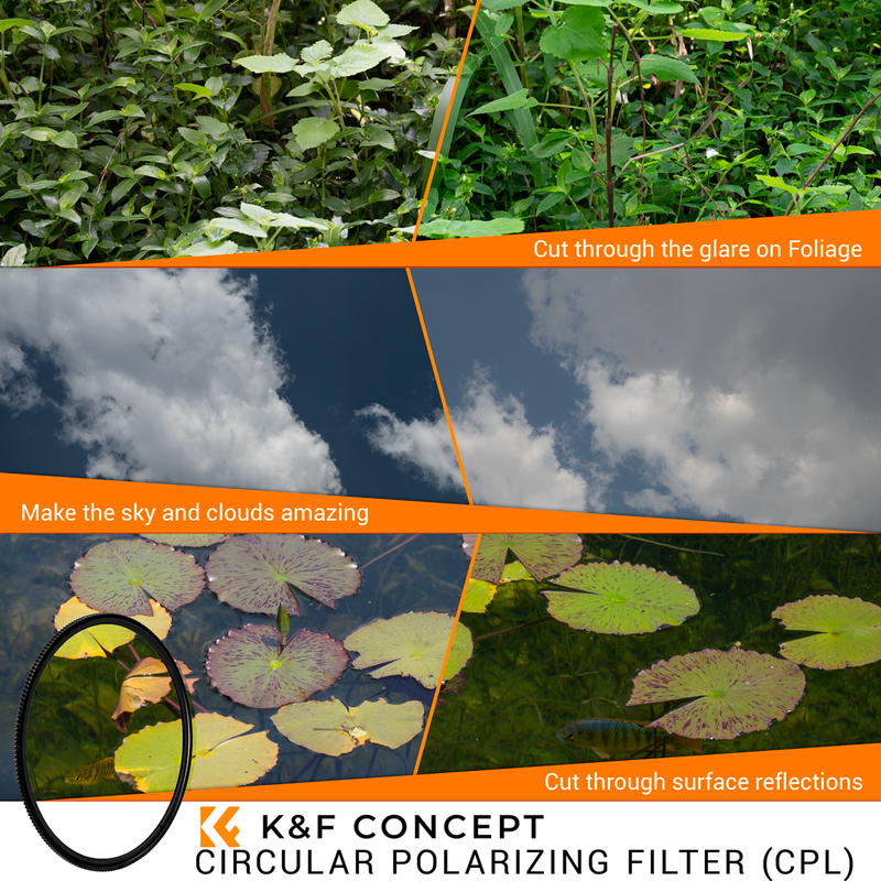 K&F X-Pro Filter System with CPL and ND1000 for 67-82mm lenses | SKU.1878