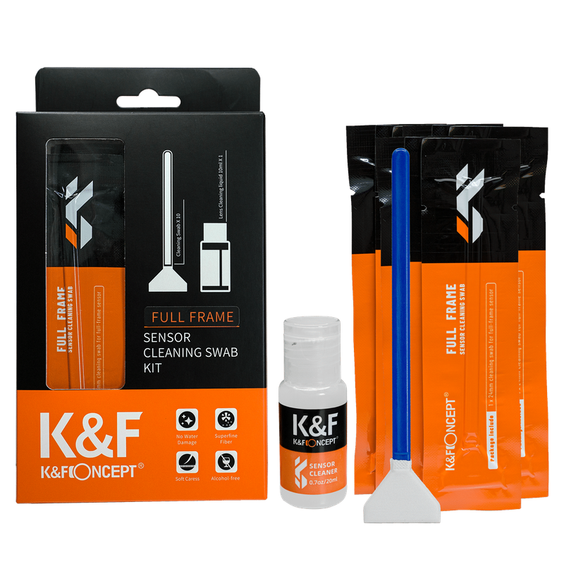 K&F 10-Pack Full-Frame Sensor Cleaning Swabs with Cleaning Fluid | SKU.1617