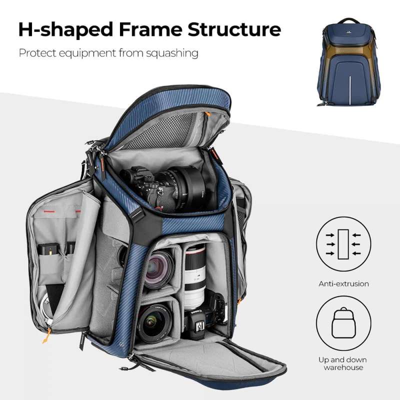 K&F Exec-Shooter Blue the Premium Choice in Camera Backpacks | KF13.105V2