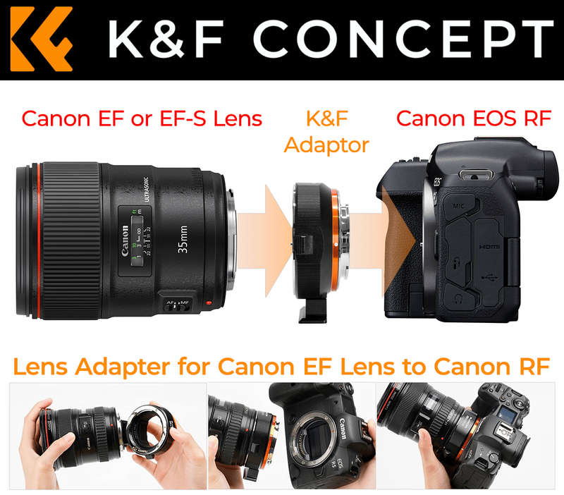 K&F Lens Adapter for Canon EF Lenses to EOS RF Mount Cameras | KF06.467