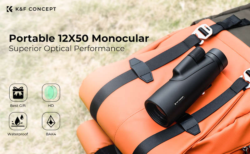 K&F Full Range 12x50 Monocular with Superb Clarity | KF33.068