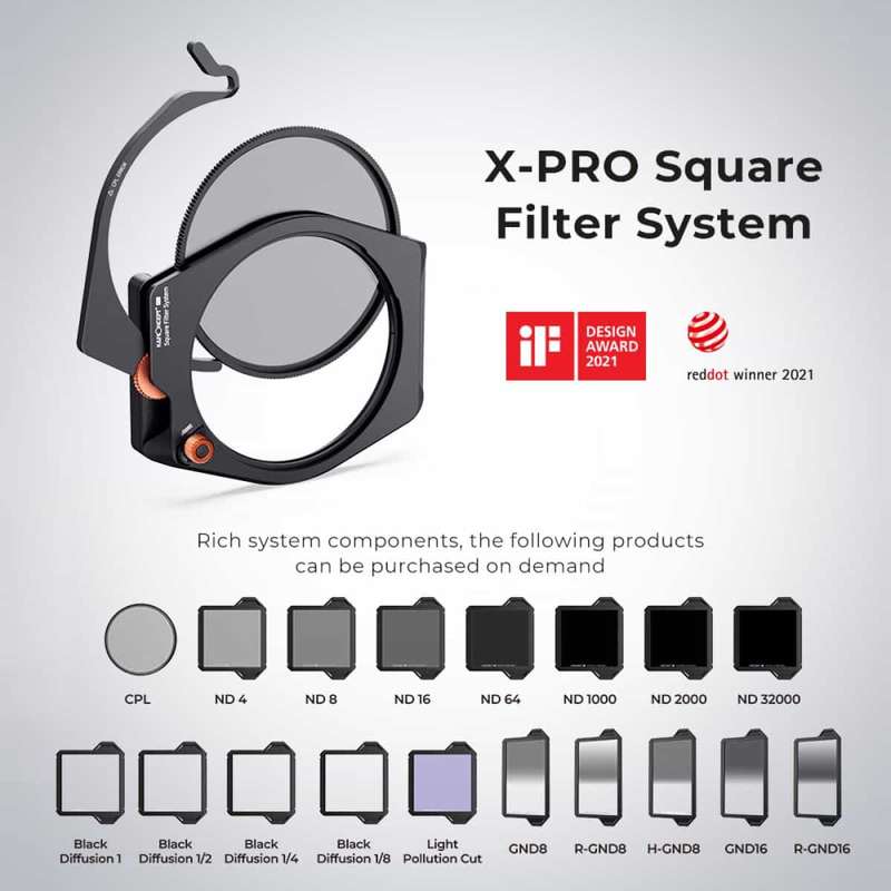 K&F X-PRO ND64 Filter with Frame 10x10cm a 6 f-Stop Reduction | SKU.1873