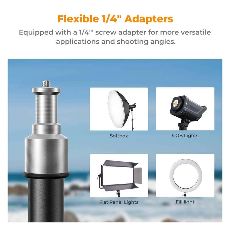 K&F 2.3m Light Stand for 5kg Loads Ideal for Hobbyist Creators | KF34.042