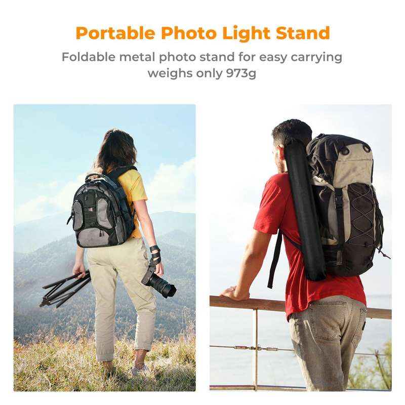 K&F 2m Light Stand for 5kg Loads Ideal for Hobbyist Creators | KF34.041