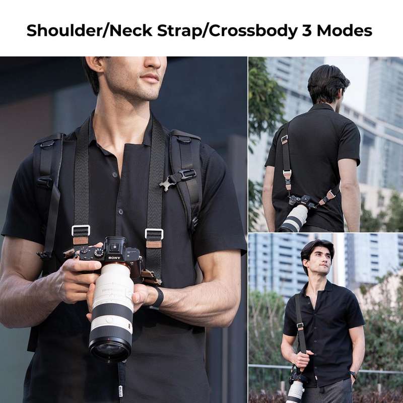 K&F 32mm Silver Camera Strap for the Sophisticated Photographer | KF13.115