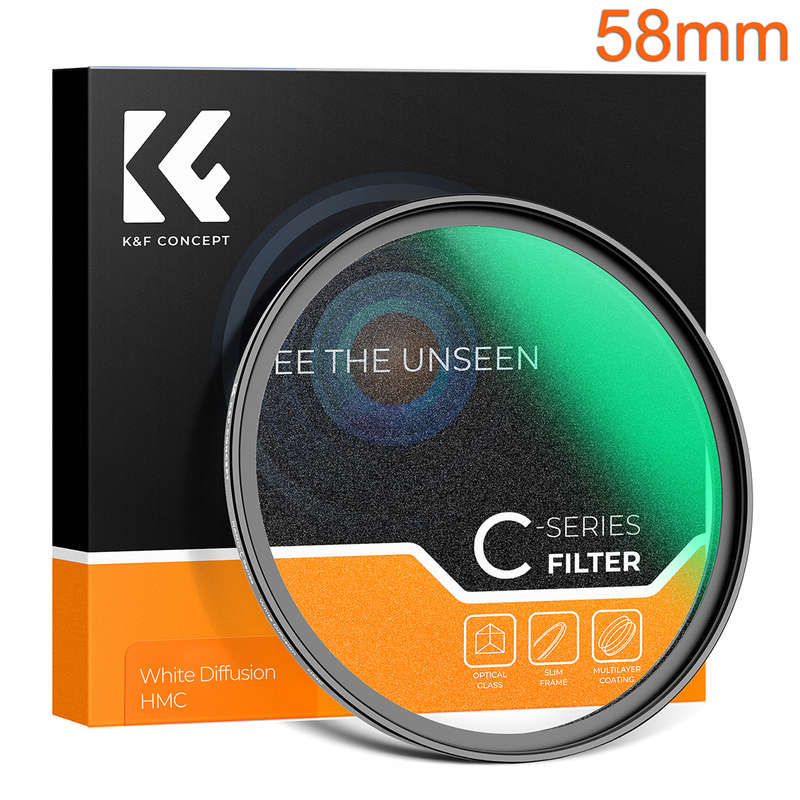 K&F 58mm White Mist Diffusion Effect Filter Classic Series | KF01.2423