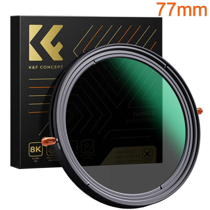 K&F 77mm 2-in-1 CPL and Variable ND2-32 Filter Nano-X Series | KF01.1087V1