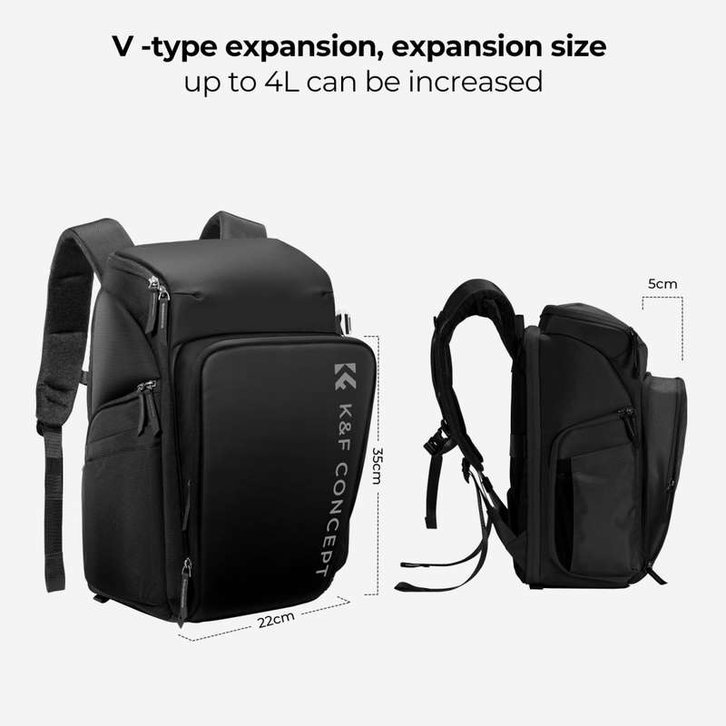 K&F Alpha-Air-Shooter (Black) Premium Designer Camera Backpack | KF13.128V4