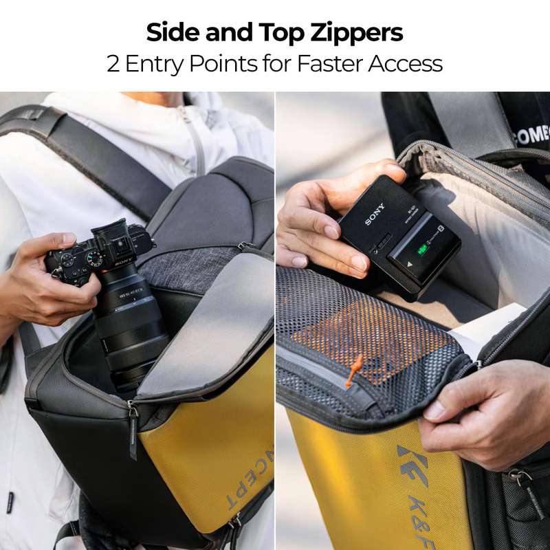 K&F Alpha-Air-Shooter (Black) Premium Designer Camera Backpack | KF13.128V4