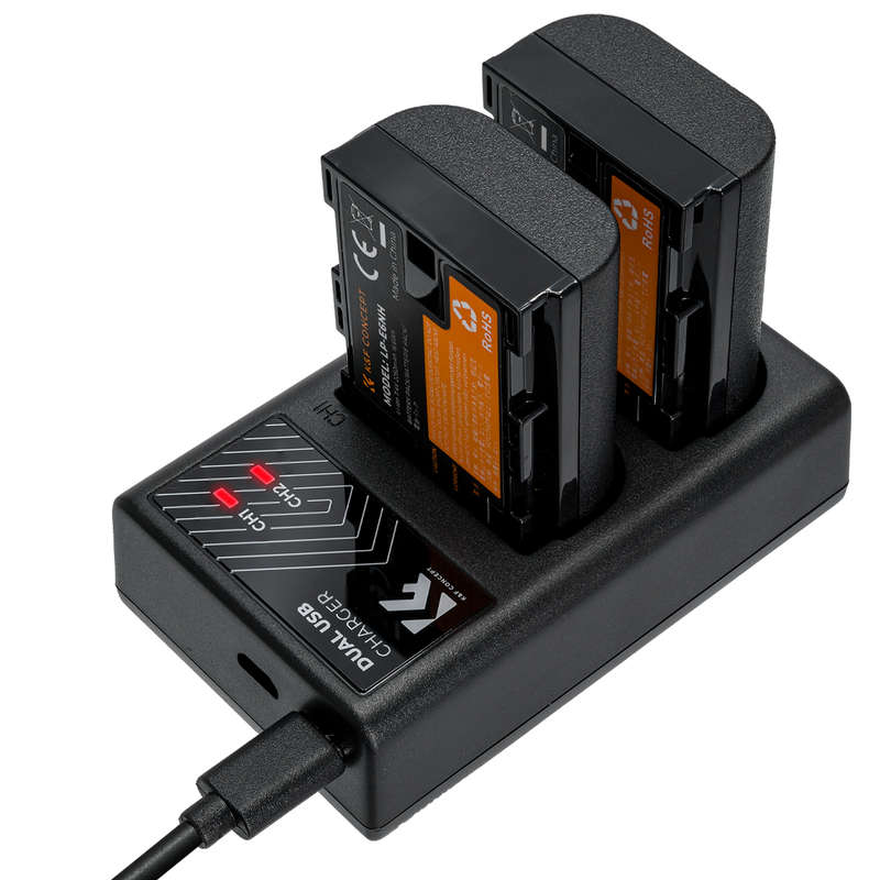 K&F Canon LP-E6NH Battery Kit - 2 Batteries and Dual Charger | KF28.0021