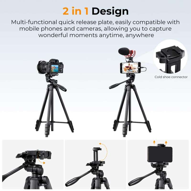 K&F Compact-Vlogger tripod with video head | KF09.125