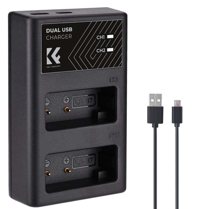 K&F Dual Charger for Canon LP-E17 batteries | KF28.0008