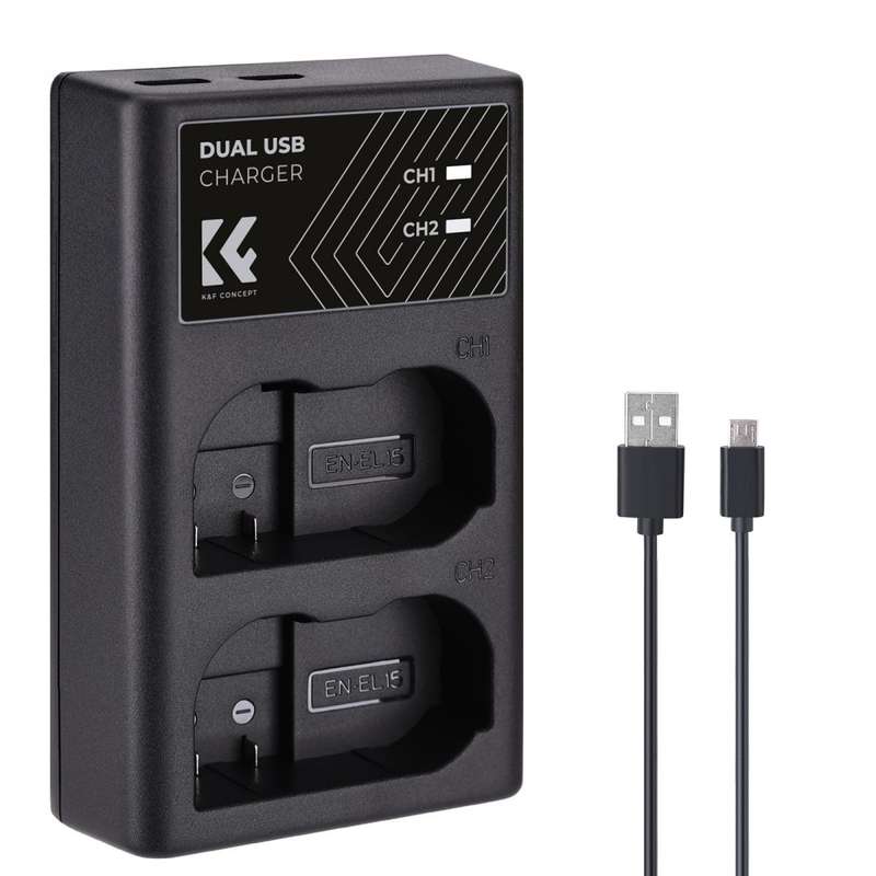 K&F Dual Charger for Nikon EN-EL15 batteries | KF28.0006