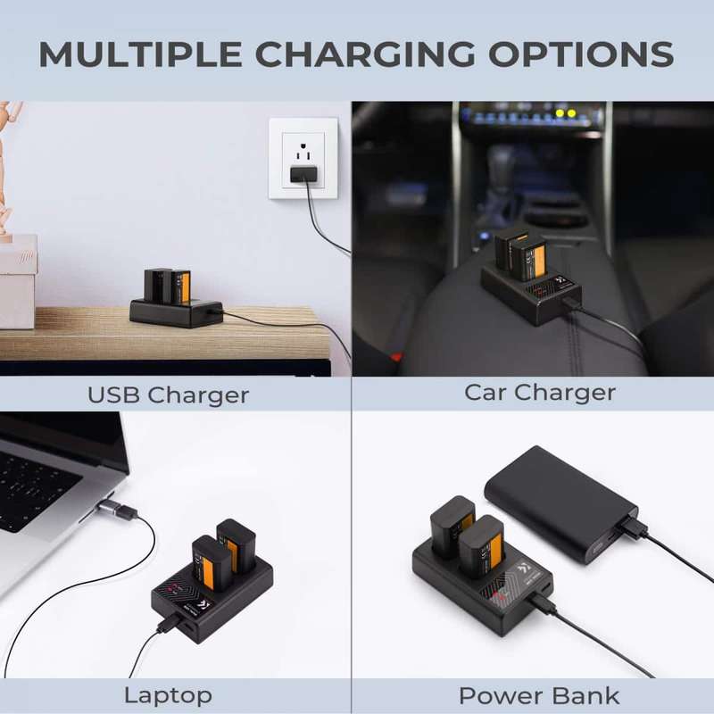 K&F Dual Charger for Sony FW-50 batteries | KF28.0009