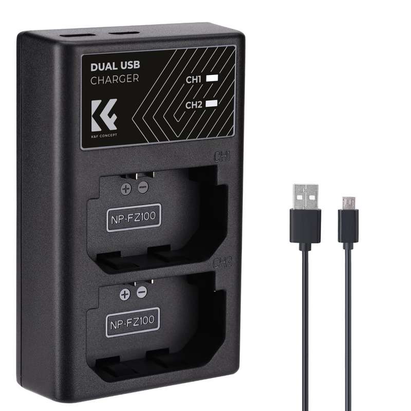 K&F Dual Charger for Sony NP-FZ100 batteries | KF28.0010