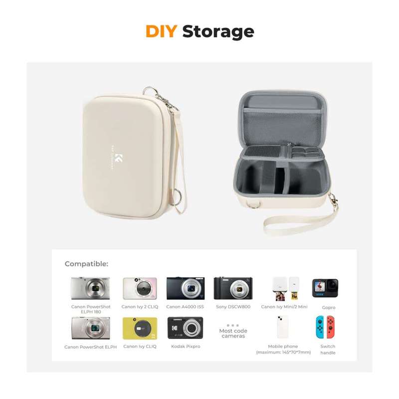 K&F Electronics Case (Beige) Protect your Tech when Traveling | KF13.167V3