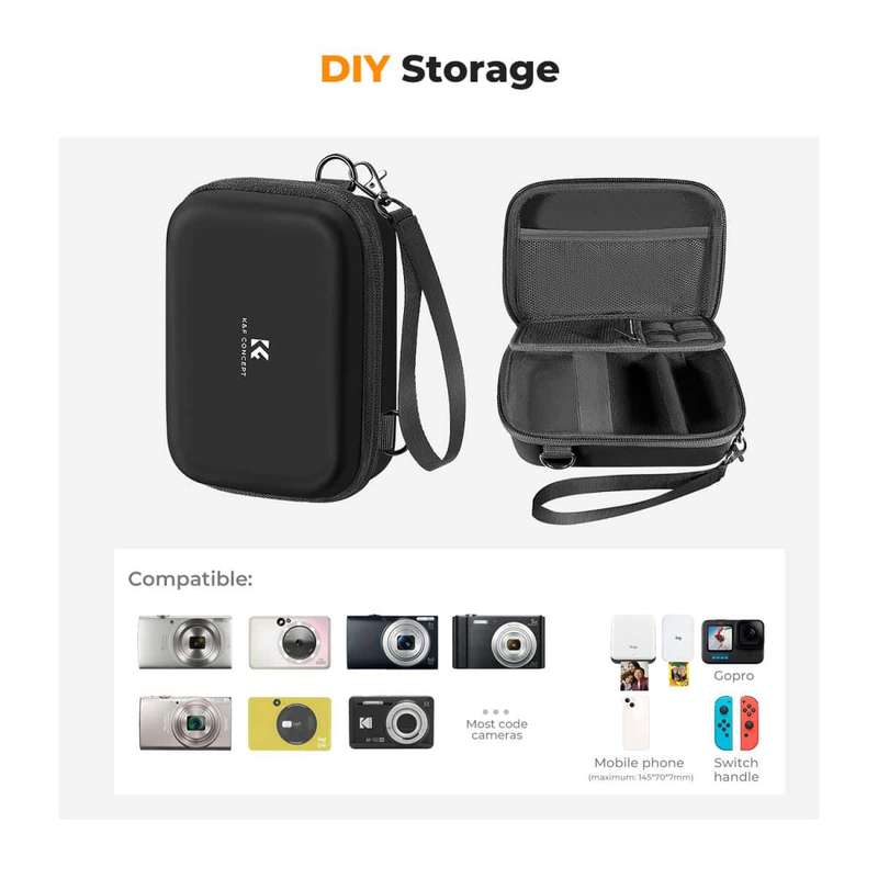 K&F Electronics Case (Black) Protect your Tech when Traveling | KF13.167