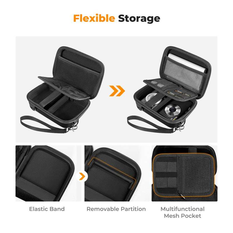 K&F Electronics Case (Black) Protect your Tech when Traveling | KF13.167