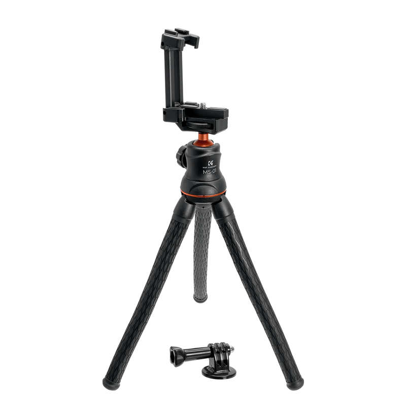 K&F Flexible Mini Tripod with Bendable Legs and Bluetooth Remote | KF09.129
