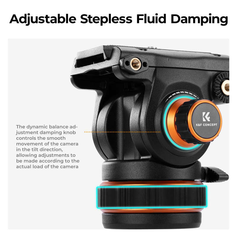 K&F Fluid-Director Video Tripod with 75mm Bowl for Professionals | KF09.148
