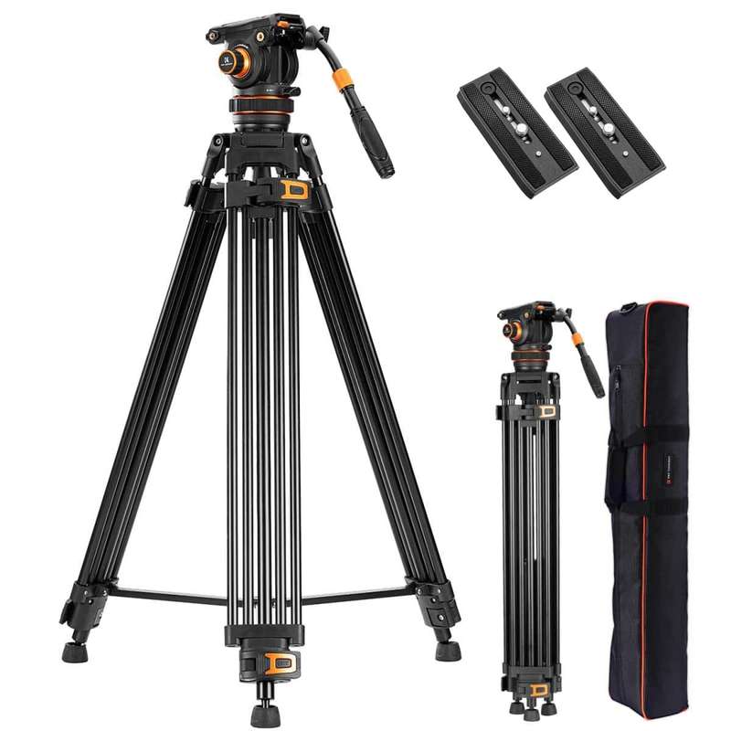 K&F Fluid-Director Video Tripod with 75mm Bowl for Professionals | KF09.148