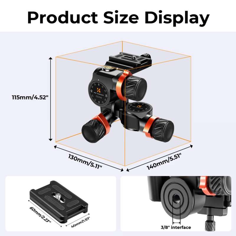 K&F Geared Tripod Head the Ultimate in Precision Shooting | KF31.047
