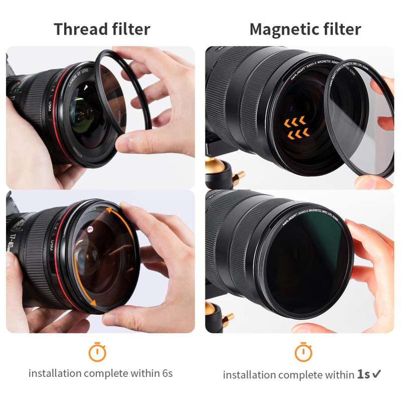 K&F 72mm Magnetic Circular Polariser Kit (CPL) Nano-X Series | SKU.1706