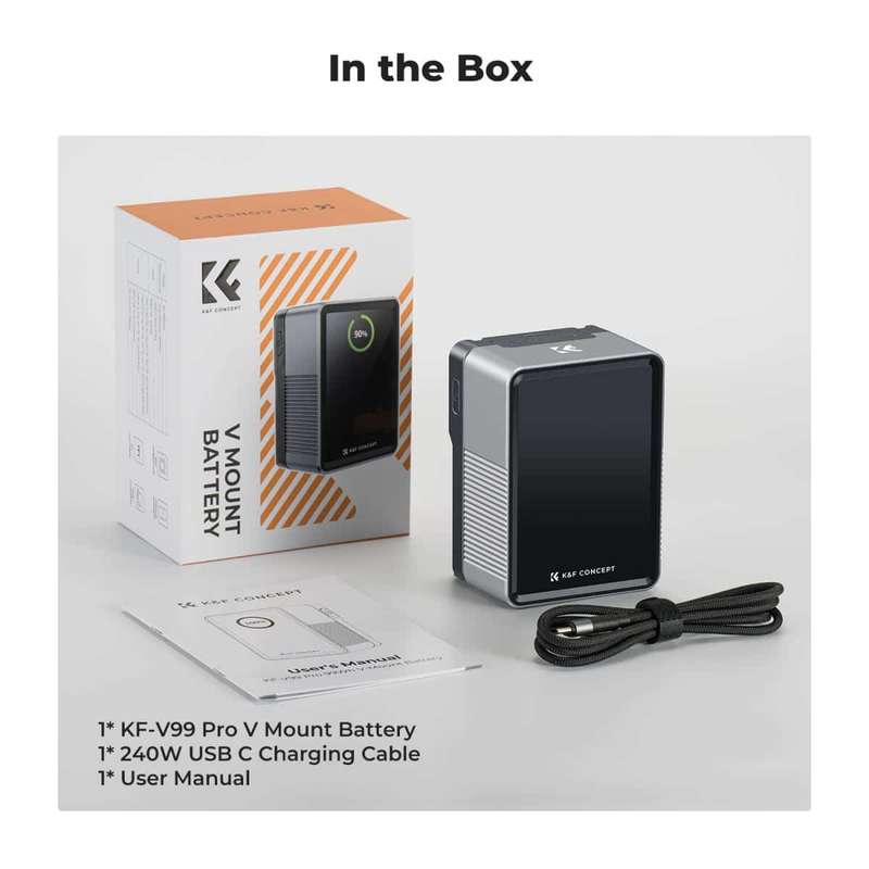 K&F Mini V-Mount Battery at 99Wh and 6700mAh 100w | KF28.0024V1