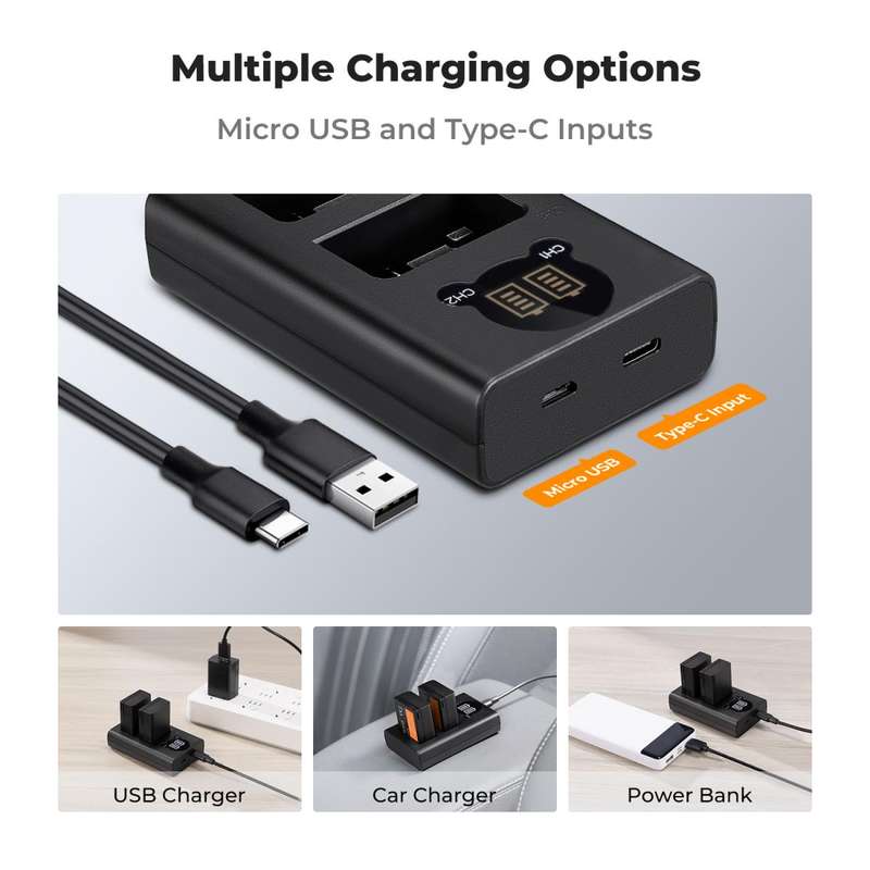 K&F Nikon EN-EL25 Battery Kit - 2 Batteries and Dual Charger | KF28.0031