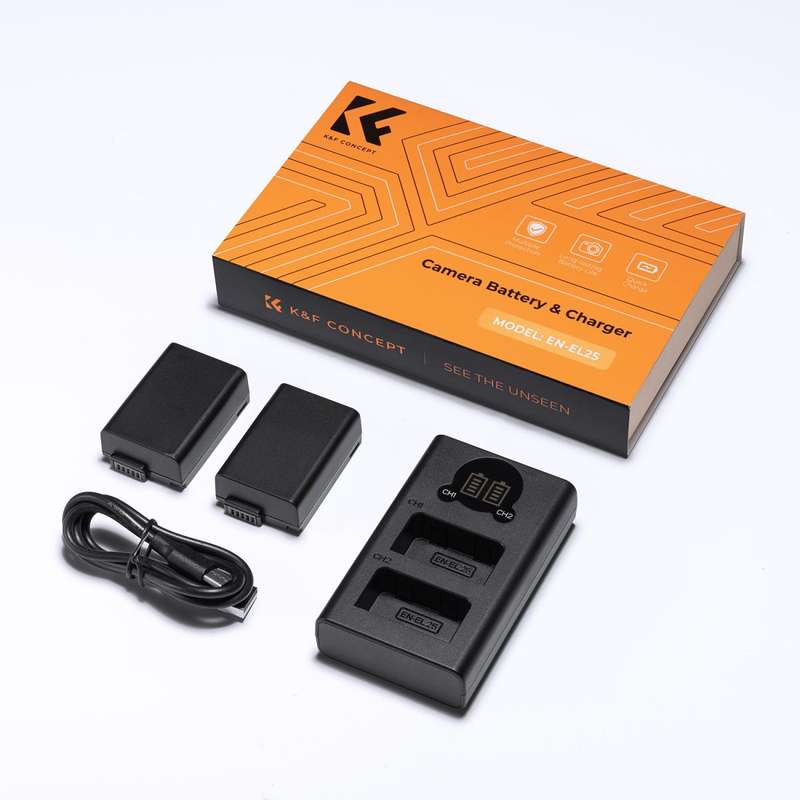 K&F Nikon EN-EL25 Battery Kit - 2 Batteries and Dual Charger | KF28.0031