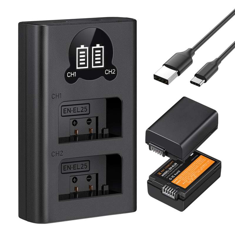 K&F Nikon EN-EL25 Battery Kit - 2 Batteries and Dual Charger | KF28.0031