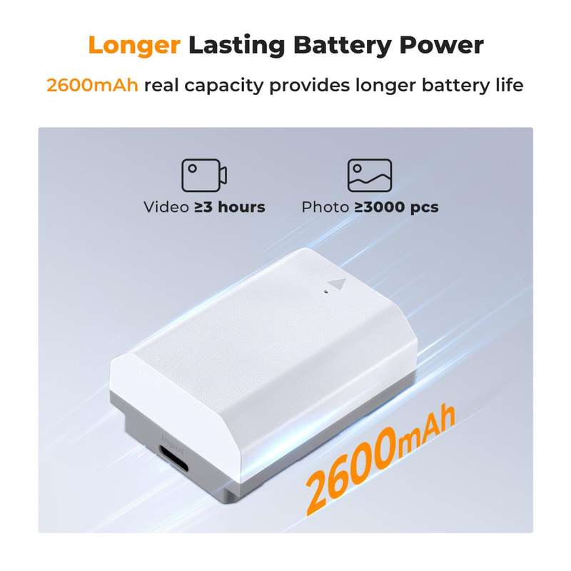 K&F NP-FZ100 Camera Battery for Sony with USB-C Charging Port | KF28.0034