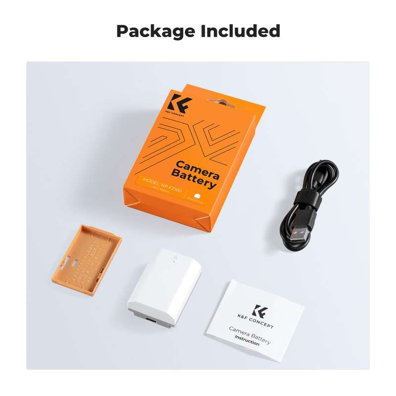 K&F NP-FZ100 Camera Battery for Sony with USB-C Charging Port | KF28.0034