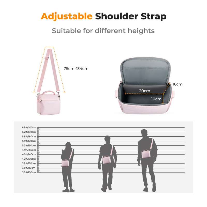 K&F Pink Urban Wander the Photographers Crossbody Sling Bag | KF13.179V2