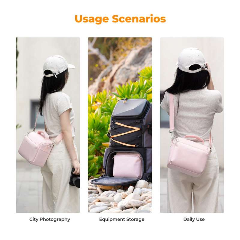 K&F Pink Urban Wander the Photographers Crossbody Sling Bag | KF13.179V2