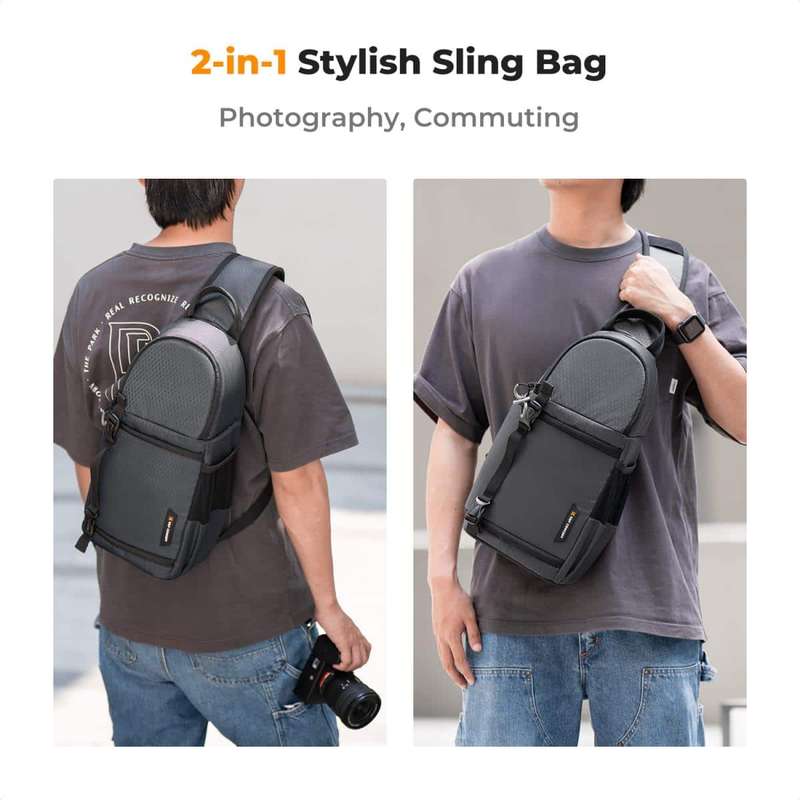 K&F Slim-Shooter (Black) a Trendy Sleek and Active Camera Bag | KF13.141