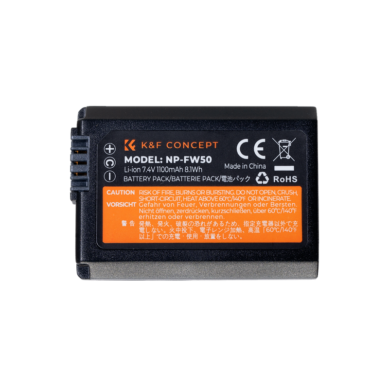 K&F FW-50 Camera Battery for Sony Cameras | KF28.0015V3