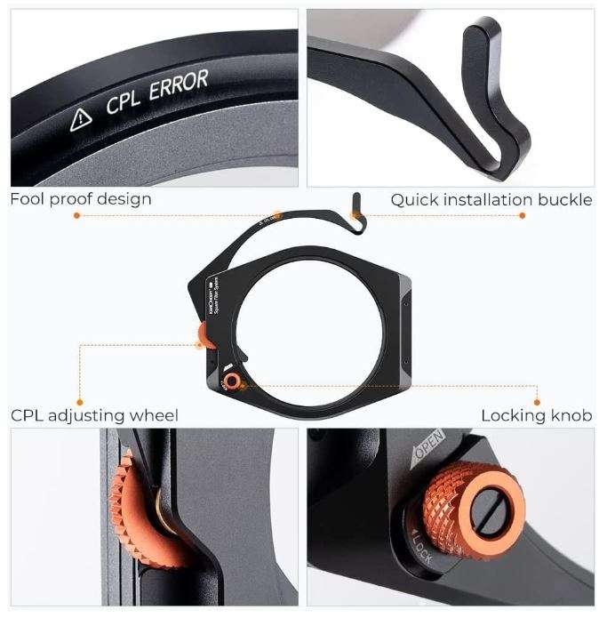 K&F X-Pro Filter System with CPL for 67-82mm lenses | SKU.1811