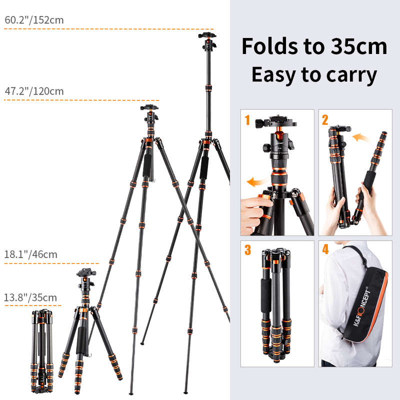K&F CF-Ultra-Light Photography Tripod with Monopod | KF09.077